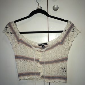brand new crochet knit top